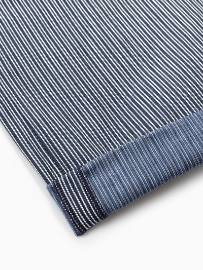 Limited Edition Cool Pete Short in a Indigo yarn dyed Japanese striped lightweight fabric