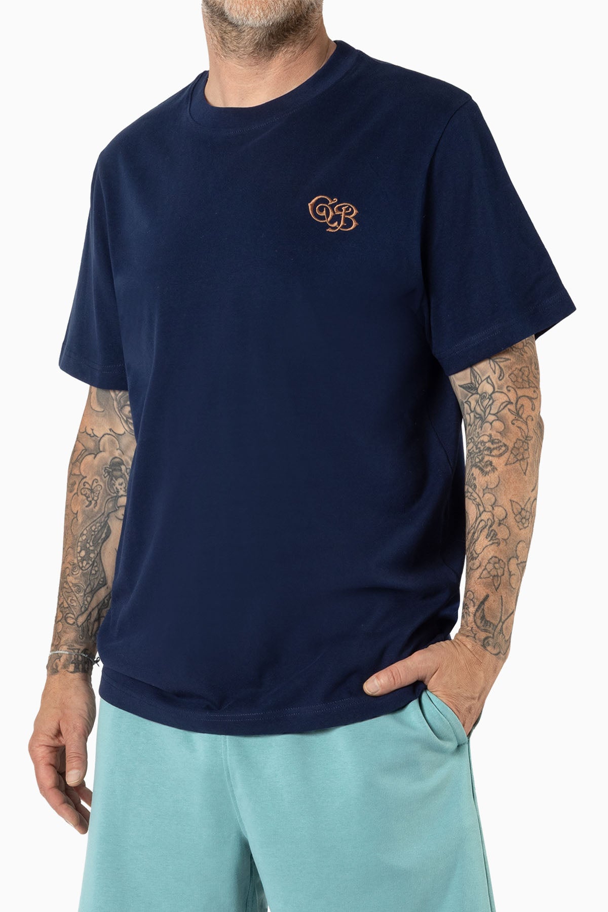 Relaxed Fit Navy / Gold GB embroidery