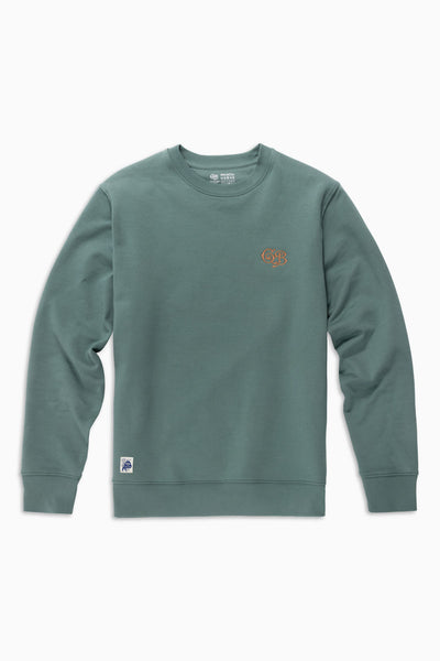 Sweater GB Logo  Bottle Green/ Gold embroidery