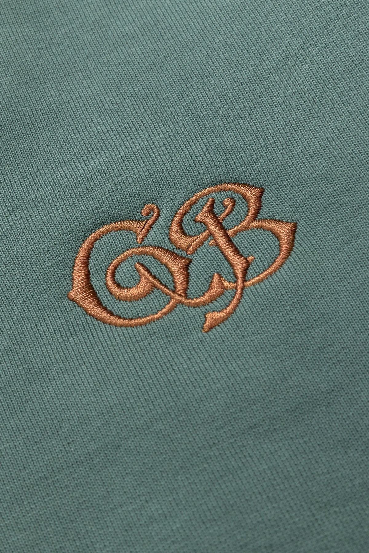 Sweater GB Logo  Bottle Green/ Gold embroidery