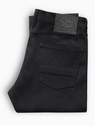 Hower Black Black- 13oz. Japanese Red Selvedge Comfort Stretch