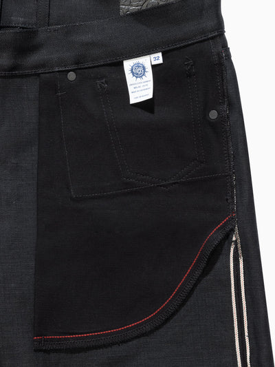 Hower Black Black- 13oz. Japanese Red Selvedge Comfort Stretch