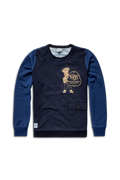 Limited Sweater Two Tone Indigo Dyed Mascotte