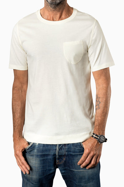 Curved Pocket Tee Sweet Corn