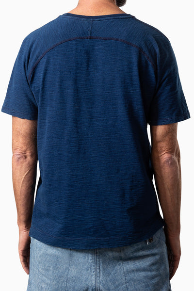 Curved Pocket Tee Light Indigo Dyed