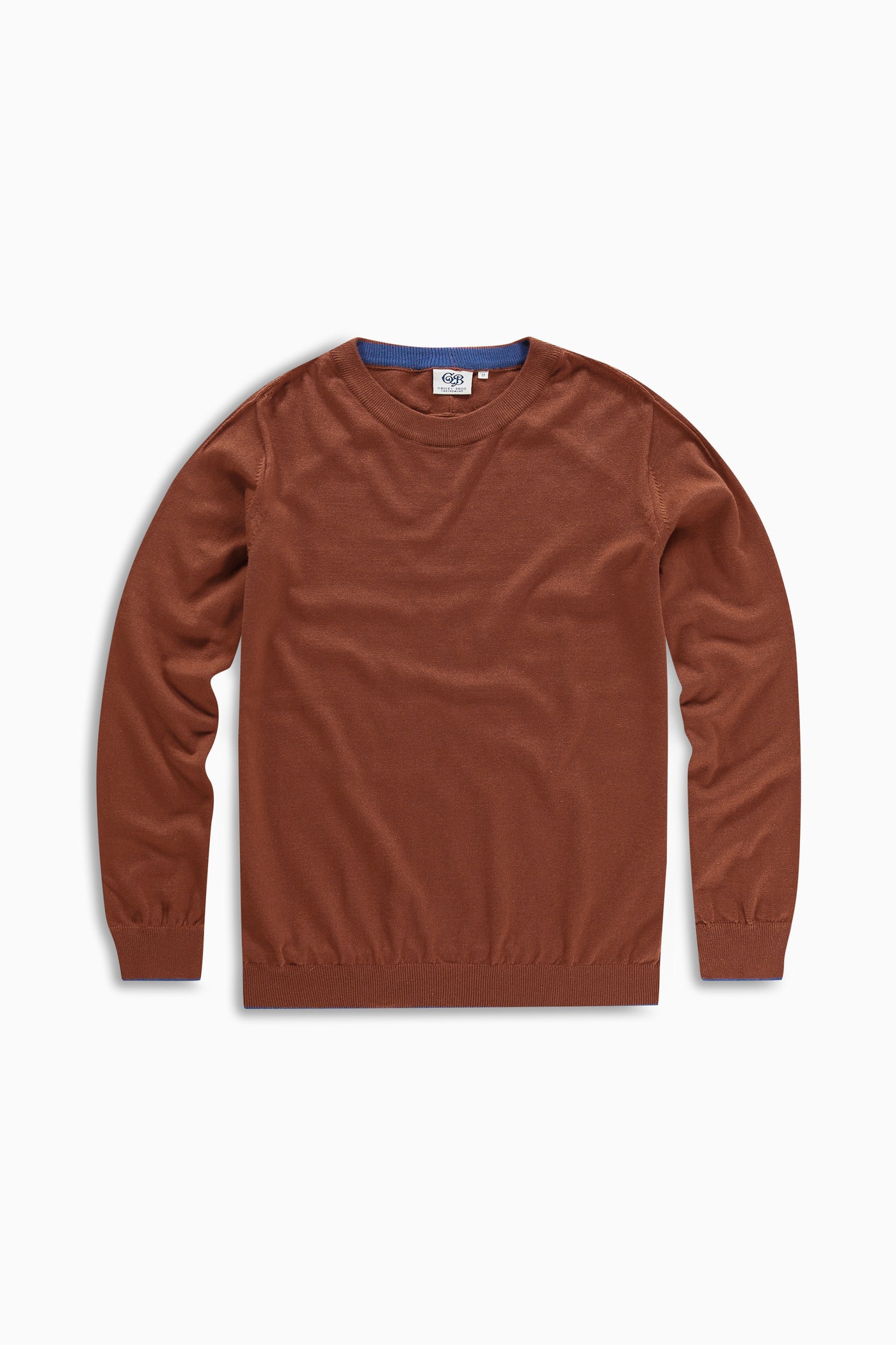 Curved Knit Brown Cotton/Cashmere