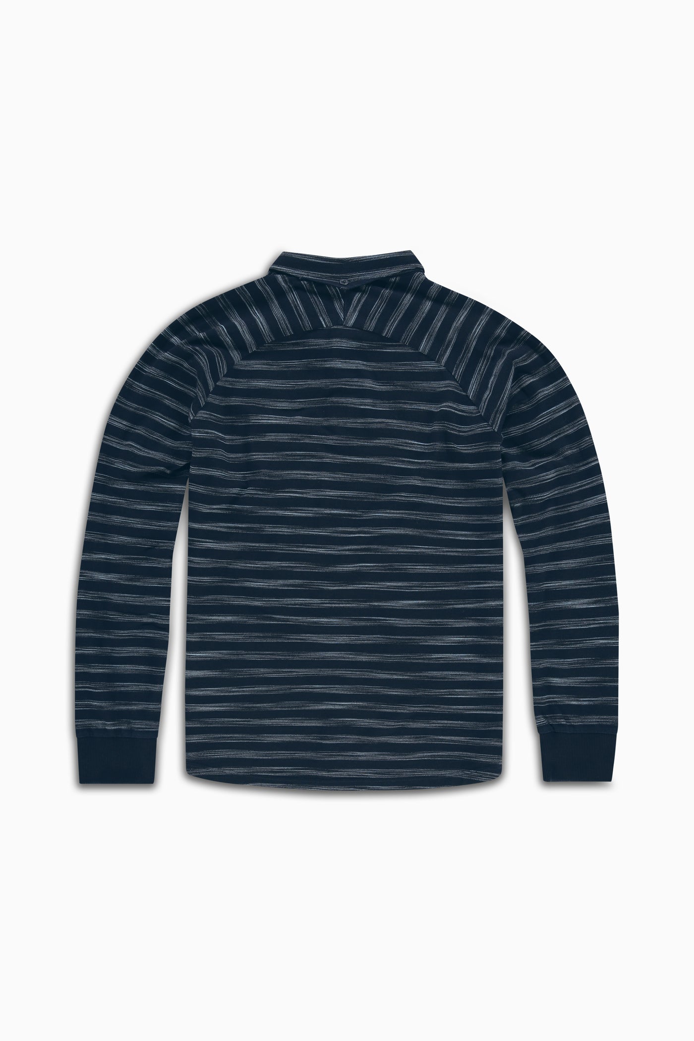 Polo Curved L/S Indigo Stripe