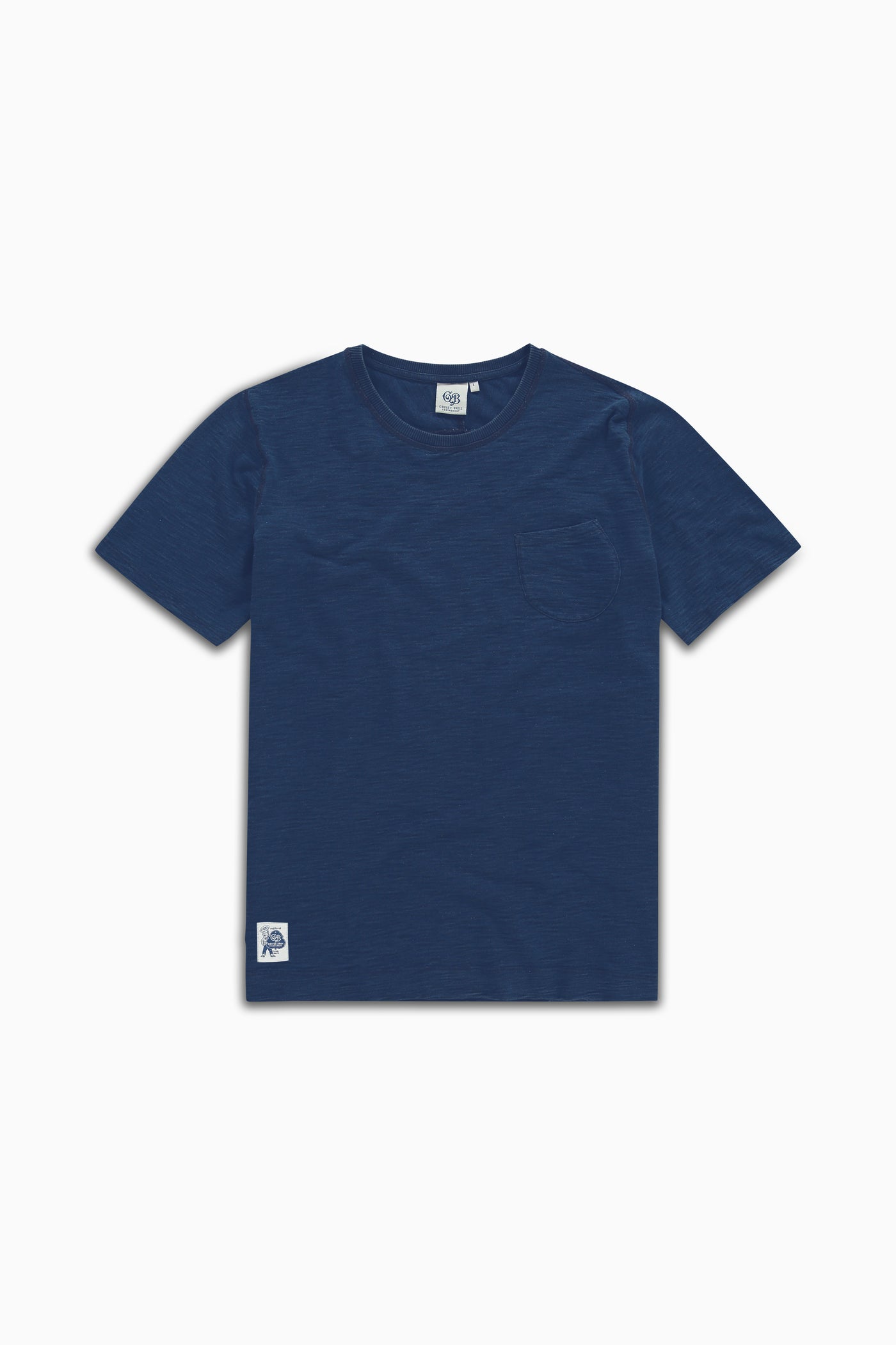 Curved Pocket Tee Light Indigo Dyed